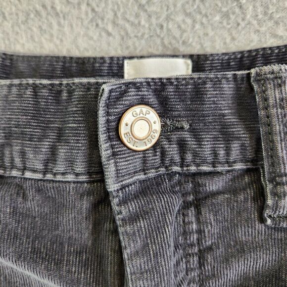 Gap Shorts Womens 16 Gray Corduroy Raw Hem Cut Off Mid Rise Stretch - Picture 2 of 13